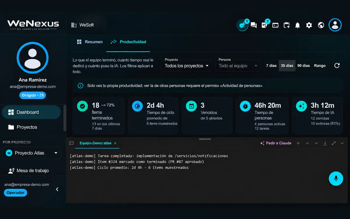 Screenshot of WeNexus